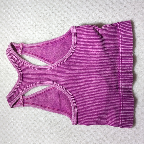 Zenana Stone Wash Racerback Bralette - Picture 4 of 5